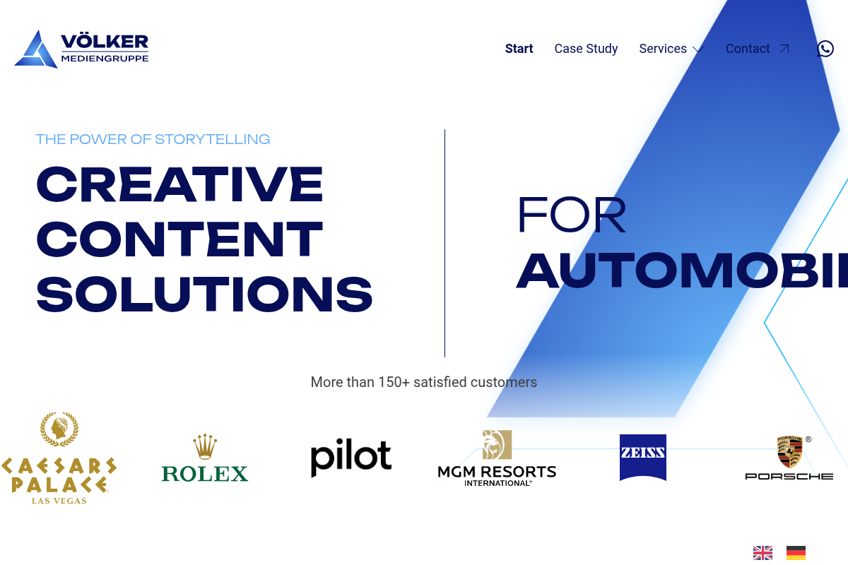 Screenshot of Völker Media Group website