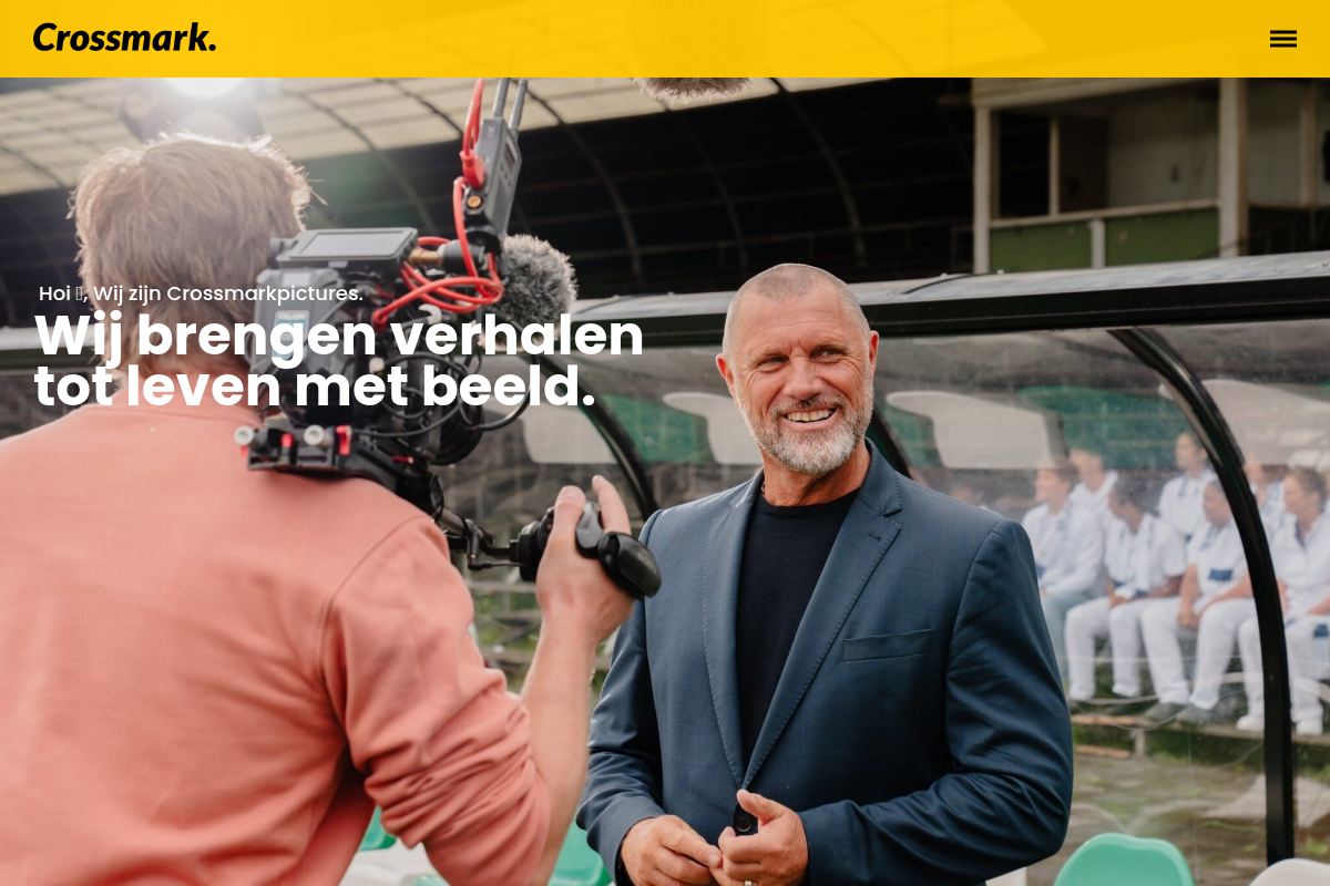 Screenshot of Crossmarkpictures website