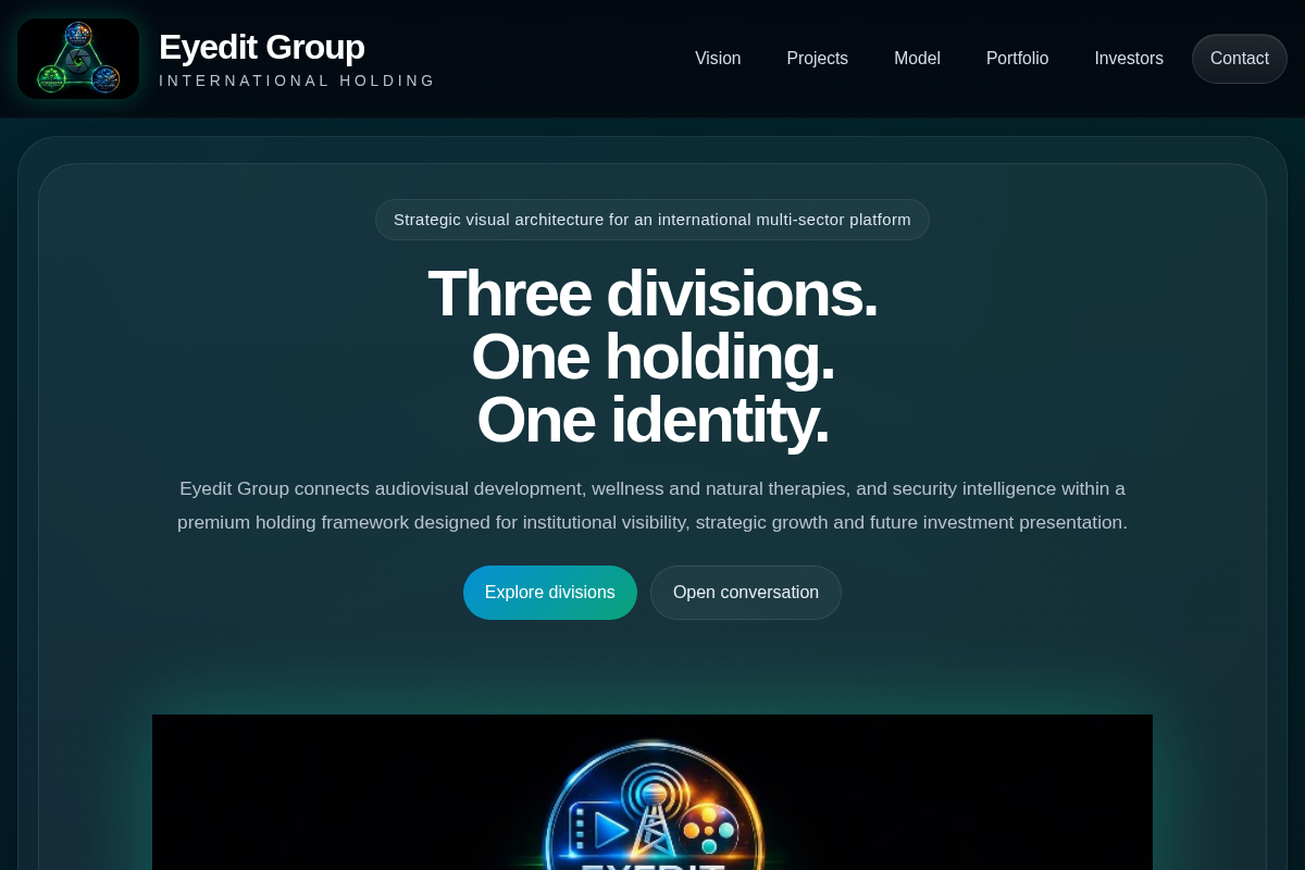 Screenshot of Eyedit Group website