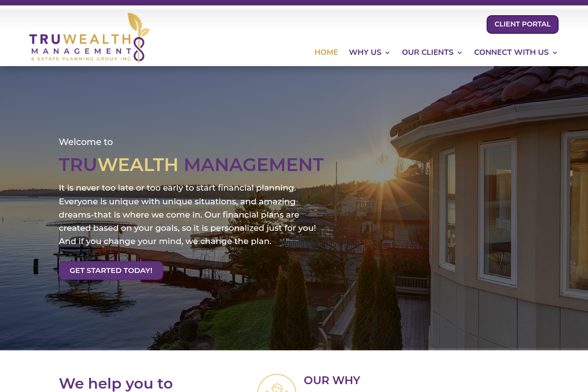 Screenshot of TRUWealth Management website