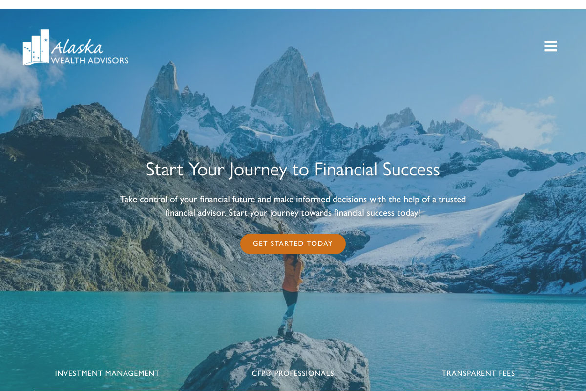 Screenshot of Alaska Wealth Advisors website