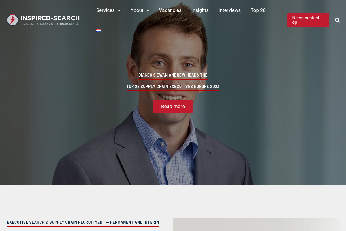 Screenshot of Inspired-Search website