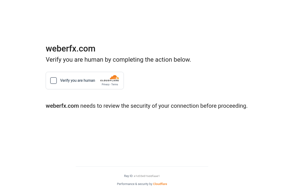 Screenshot of WeberFx website