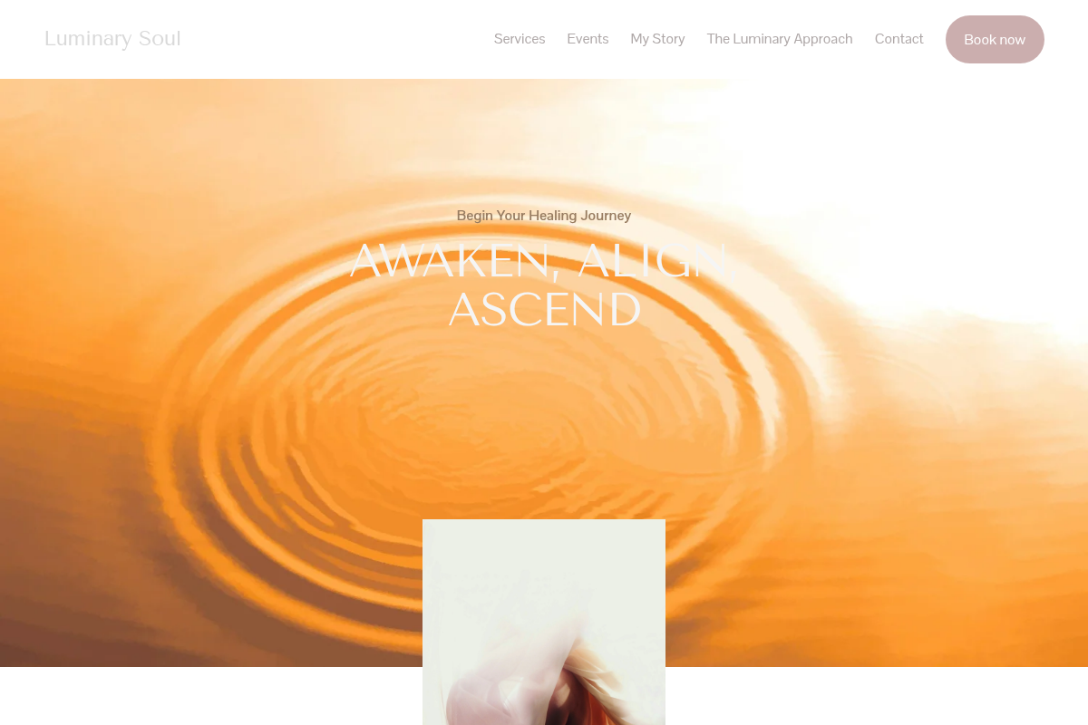 Screenshot of Luminary Soul website