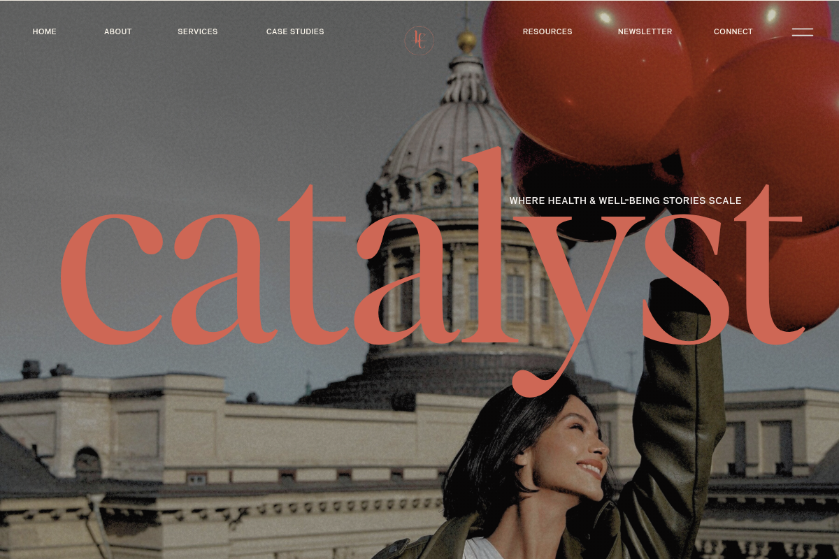 Screenshot of Catalyst Brand Strategy website