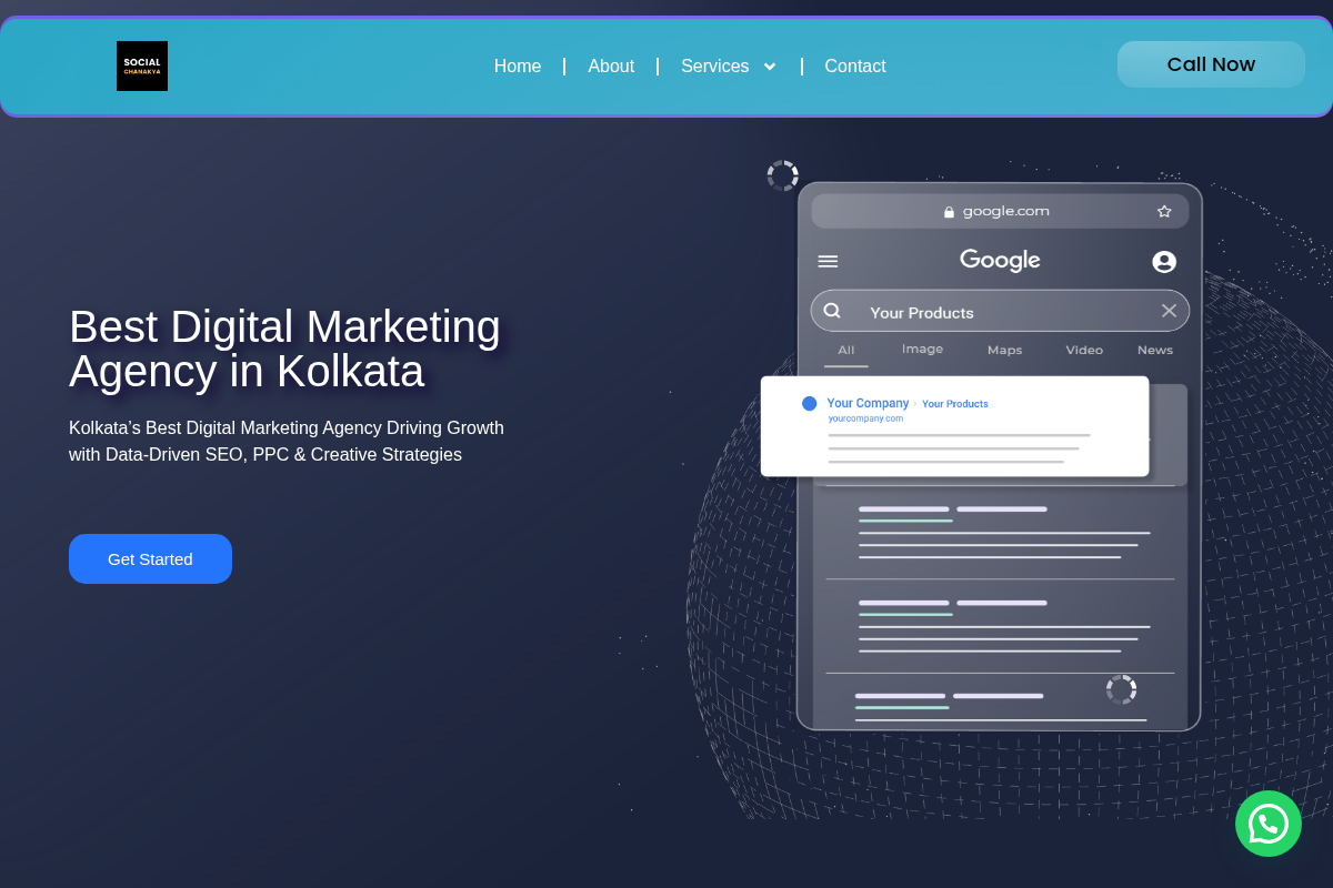 Screenshot of Social Chanakya website