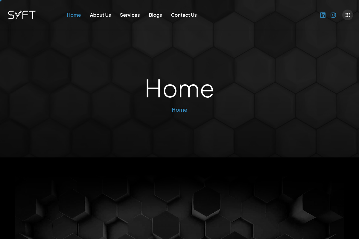 Screenshot of Syft Media website