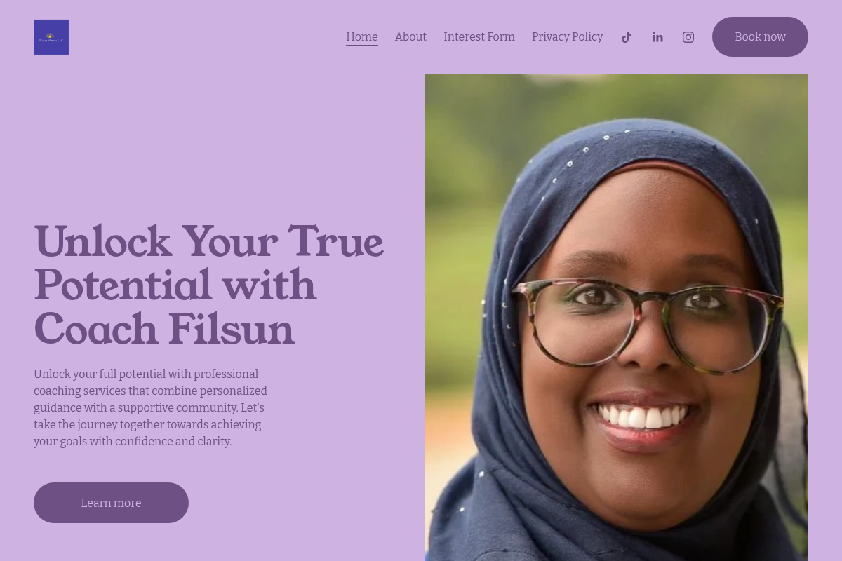 Screenshot of Transformational Coaching website