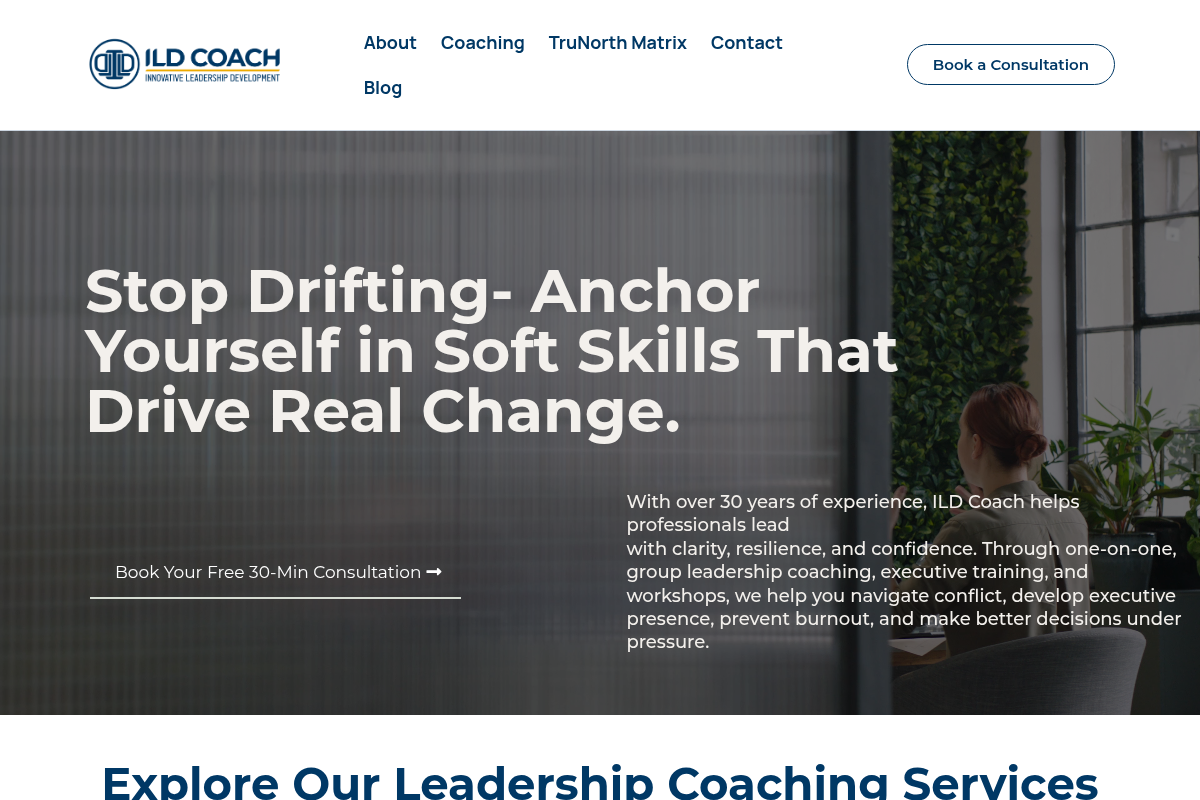 Screenshot of ILD Coach website