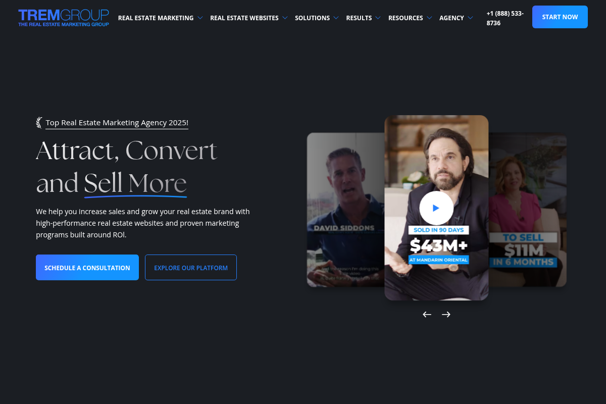 Screenshot of TREMGroup website