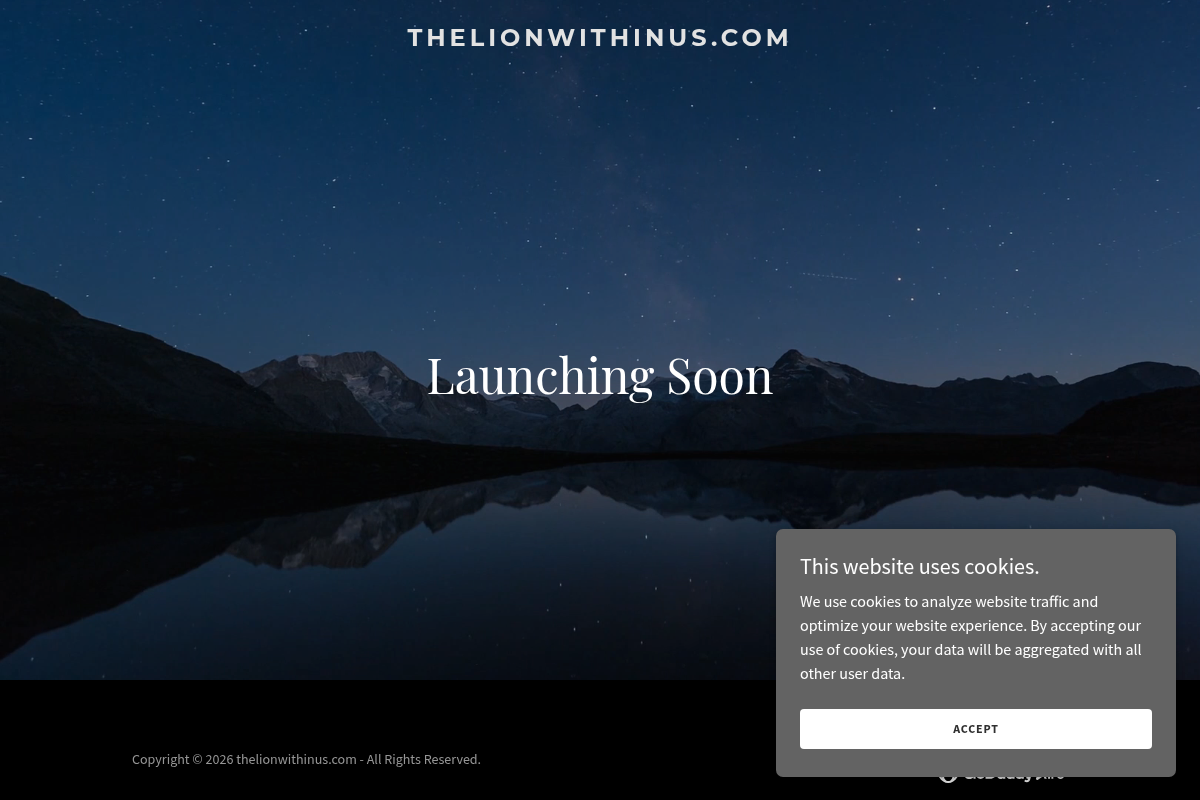 Screenshot of The Lion Within Us website