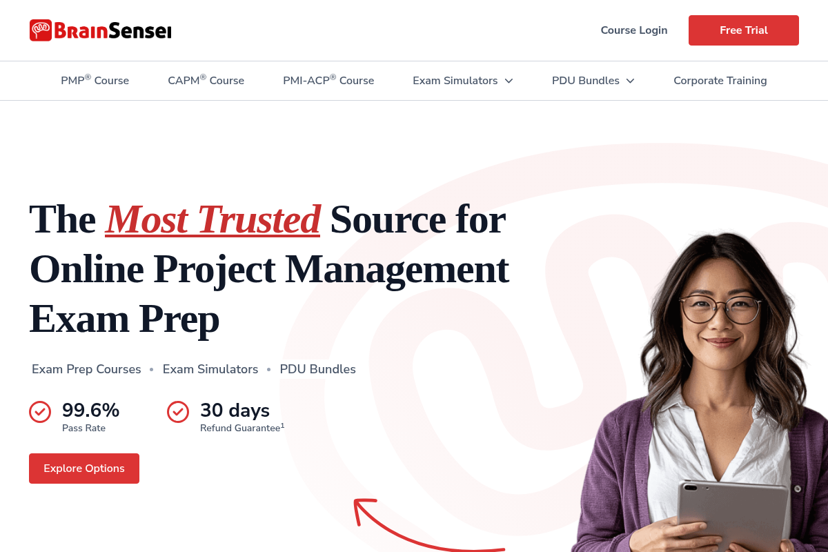 Screenshot of Brain Sensei website