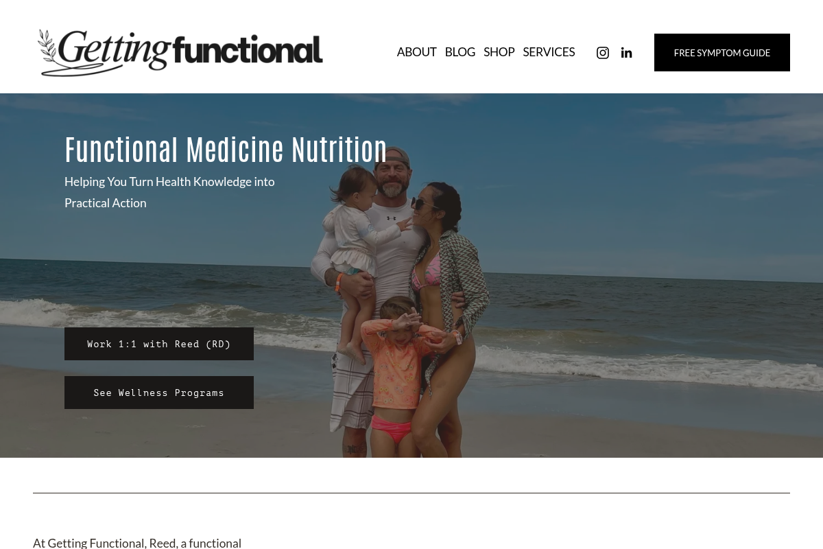 Screenshot of Getting Functional website