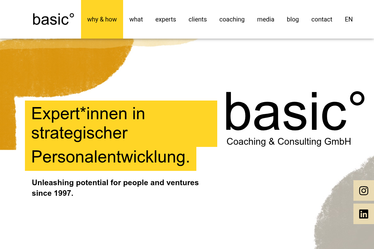 Screenshot of basic° Hamburg website