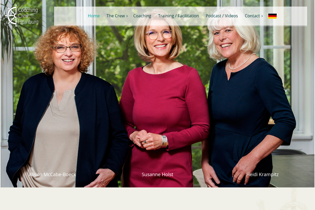Screenshot of Coaching Crew Hamburg website