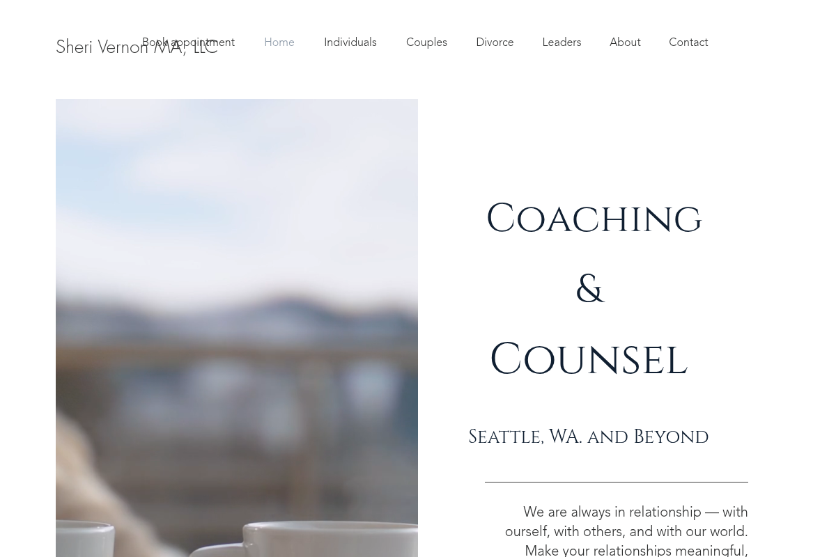 Screenshot of Sheri Vernon Coaching website