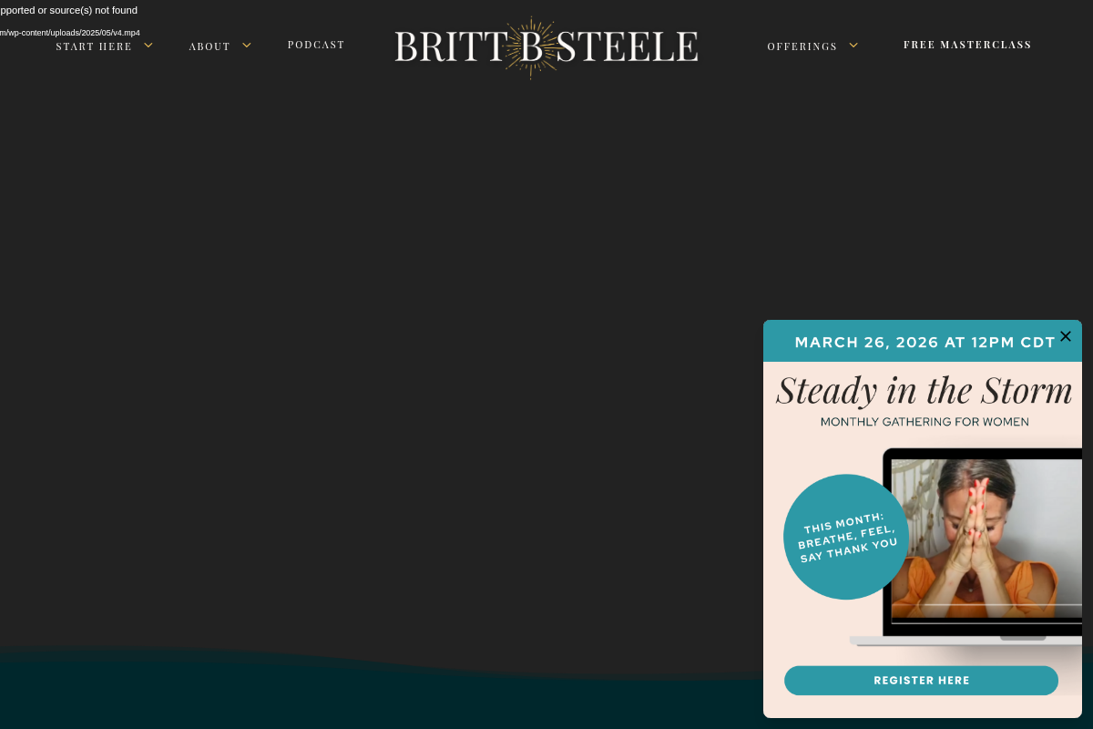 Screenshot of Britt B Steele website