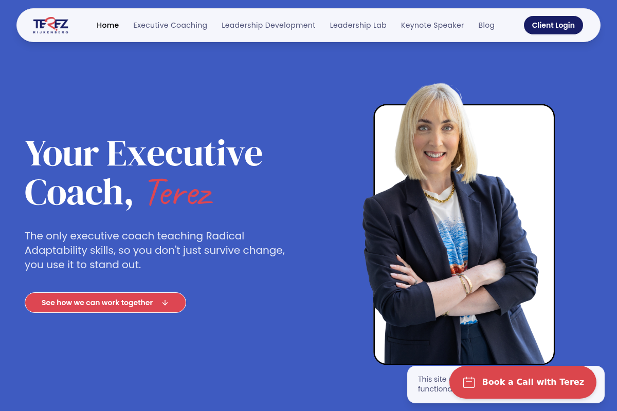 Screenshot of Terez Rijkenberg | Executive Coach website