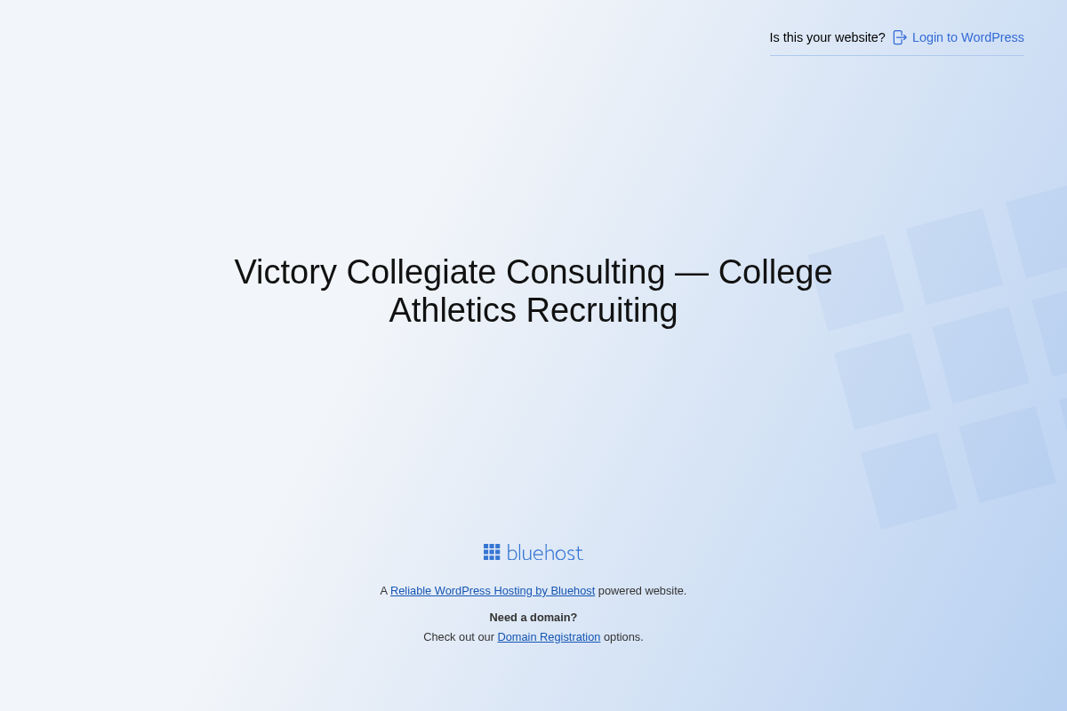 Screenshot of Victory Collegiate Consulting website