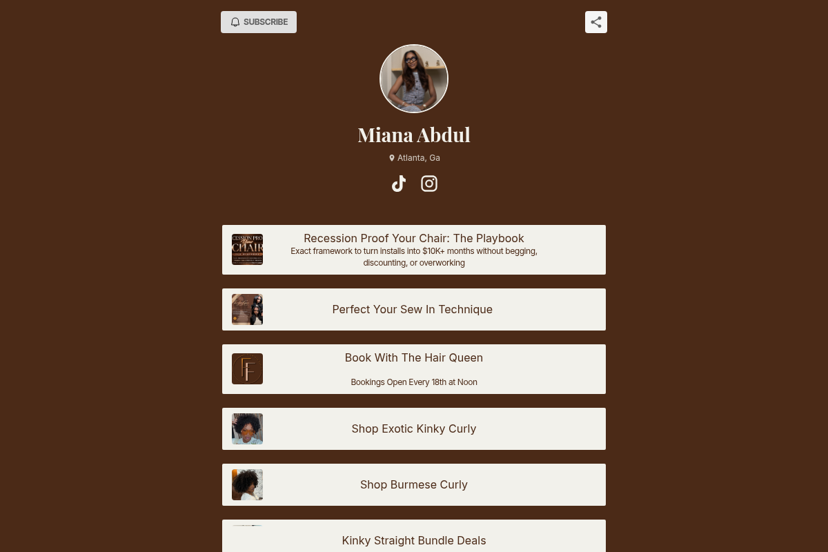 Screenshot of Flawless Feel Hair website