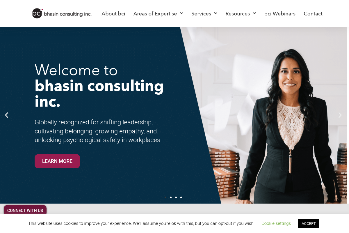 Screenshot of Bhasin Consulting Inc. website