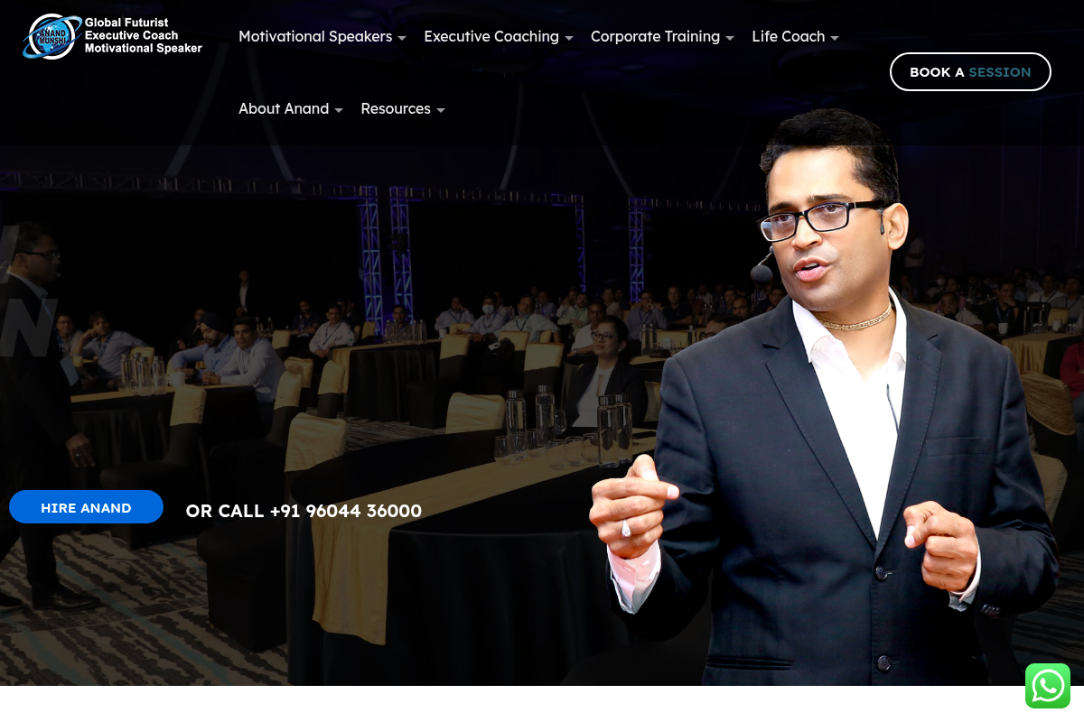 Screenshot of Anand Munshi website
