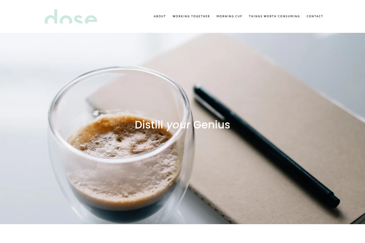 Screenshot of Dose Coaching website