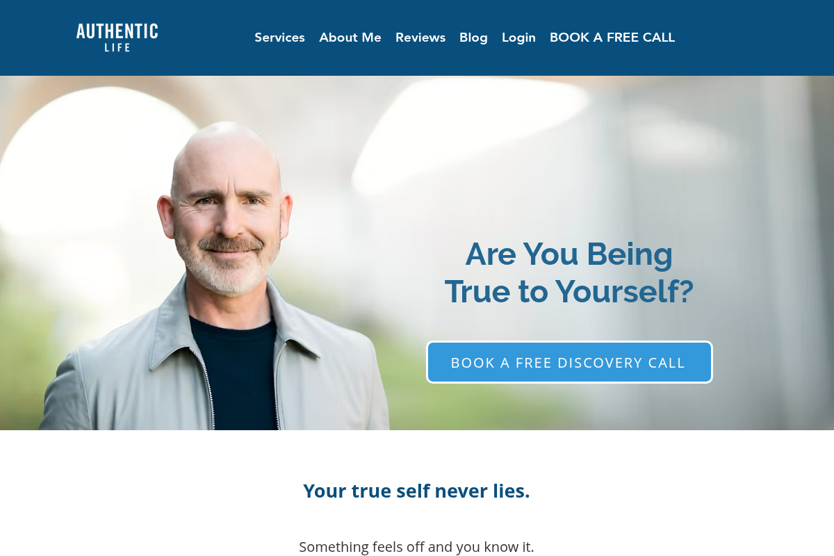 Screenshot of The Authentic Life Company website