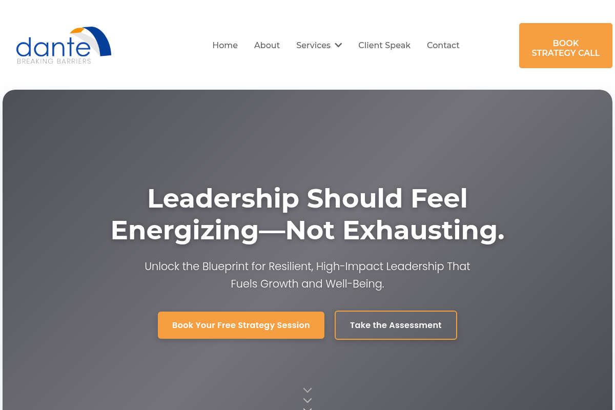 Screenshot of Dante Group website