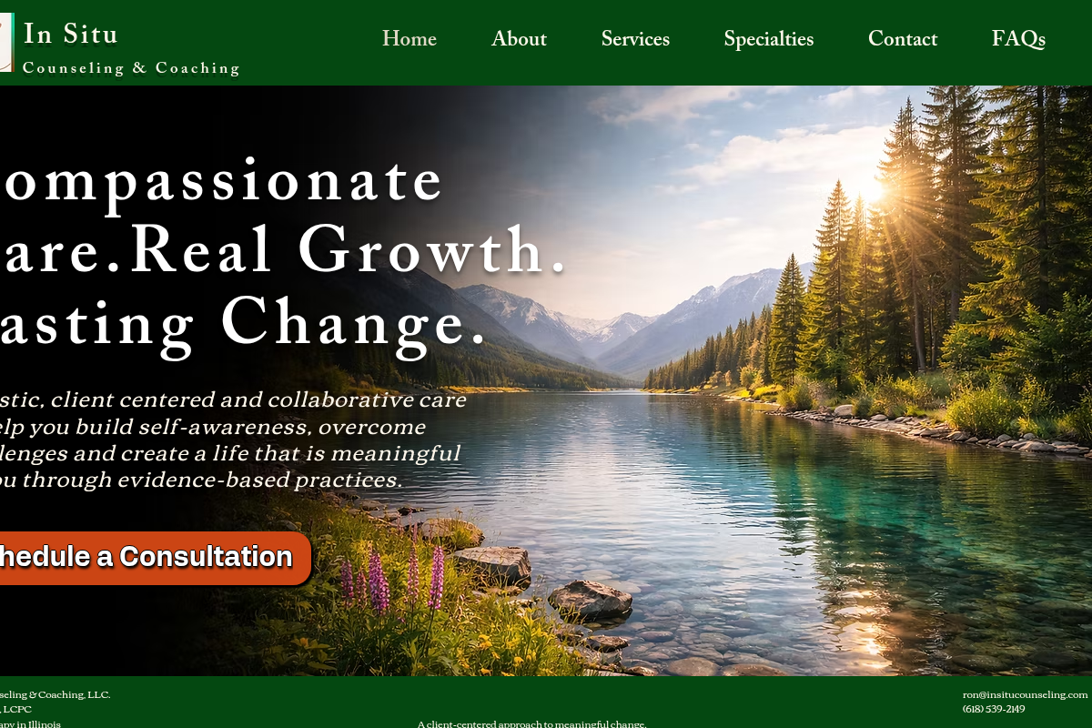 Screenshot of In Situ Counseling & Coaching website