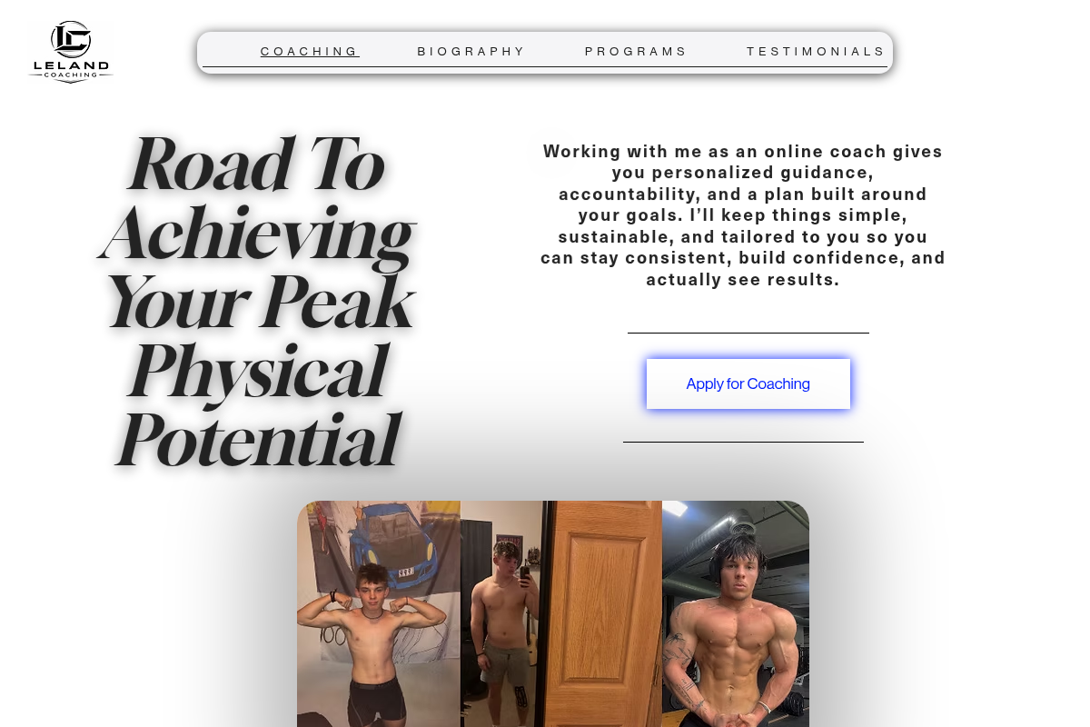 Screenshot of lelandw coaching and programs website
