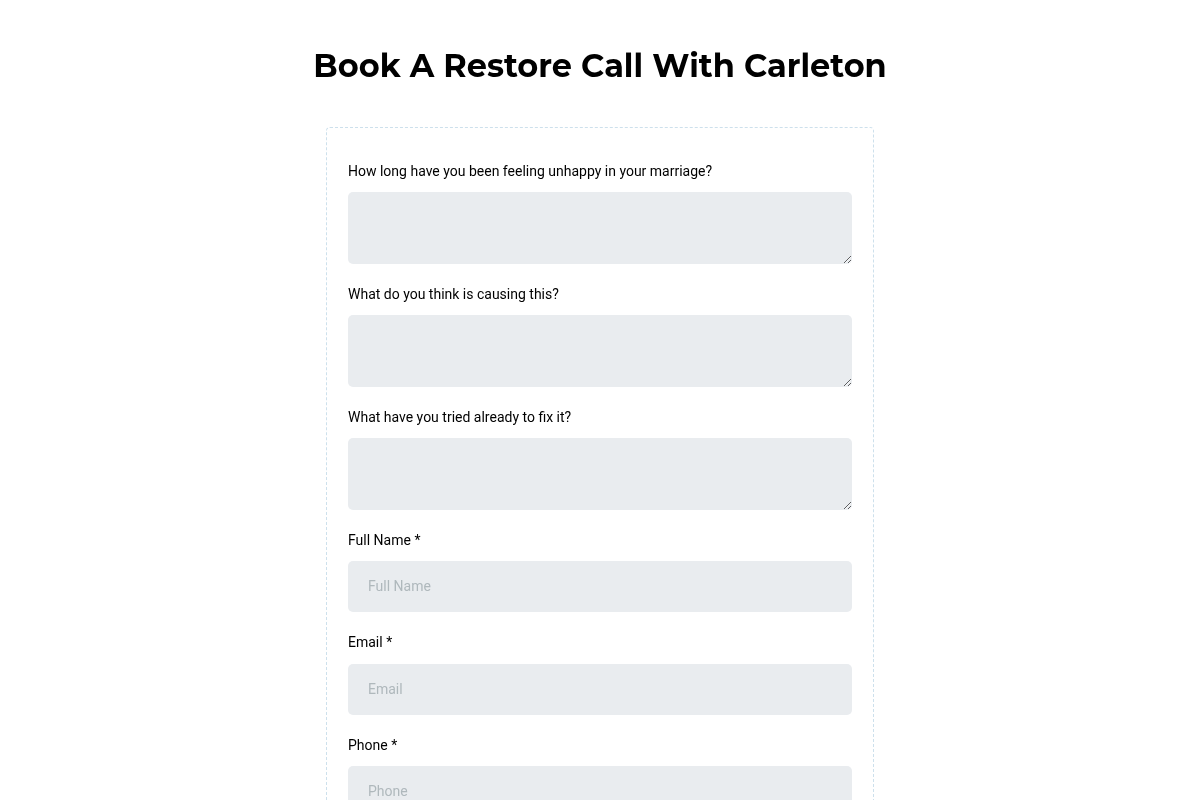 Screenshot of Call The Bookers website