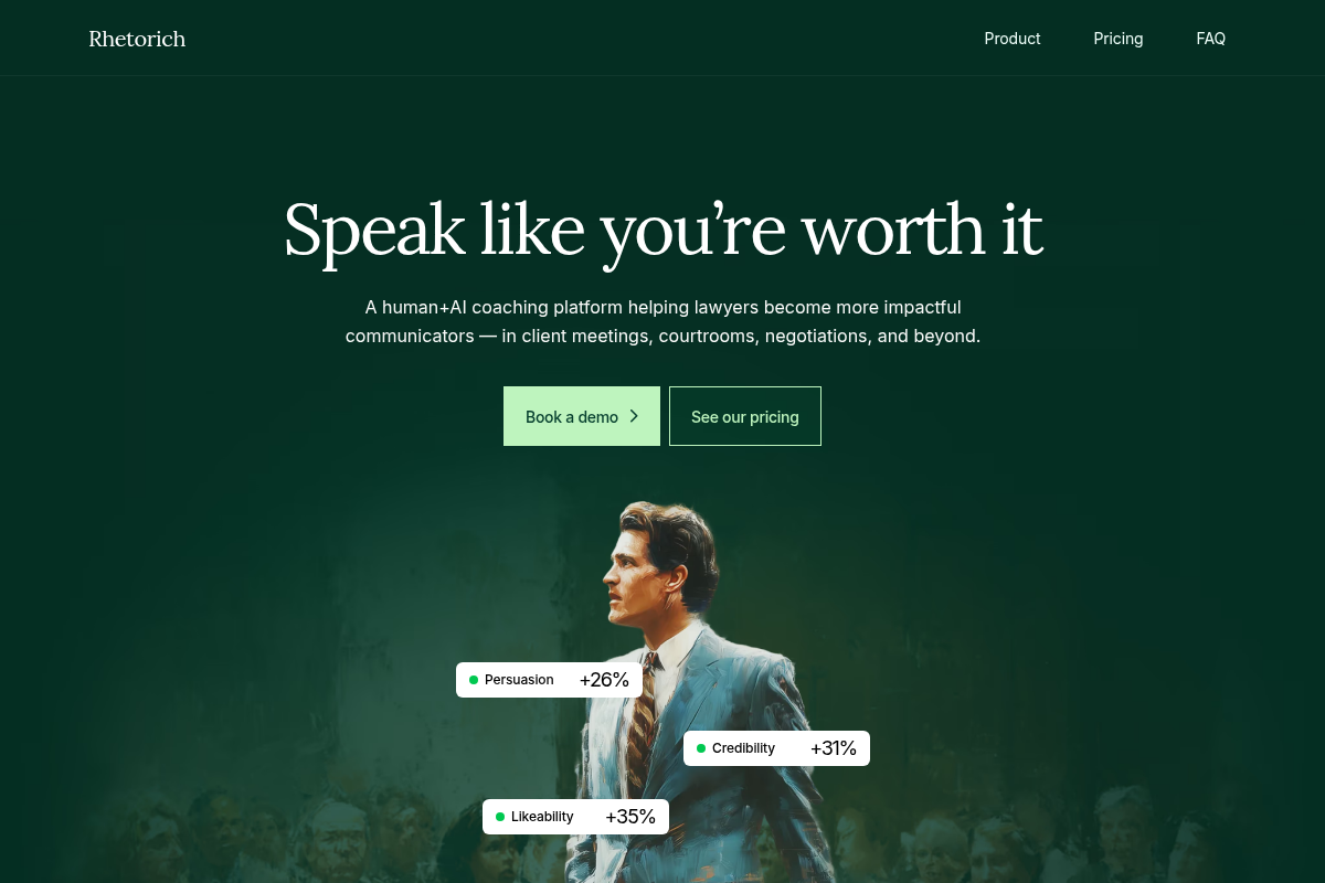 Screenshot of Rhetorich website