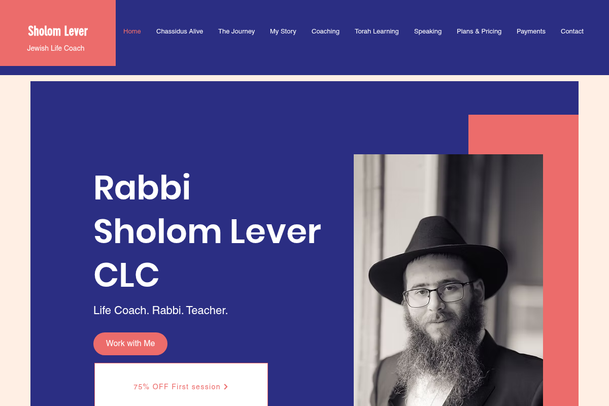 Screenshot of Your Jewish Coach website
