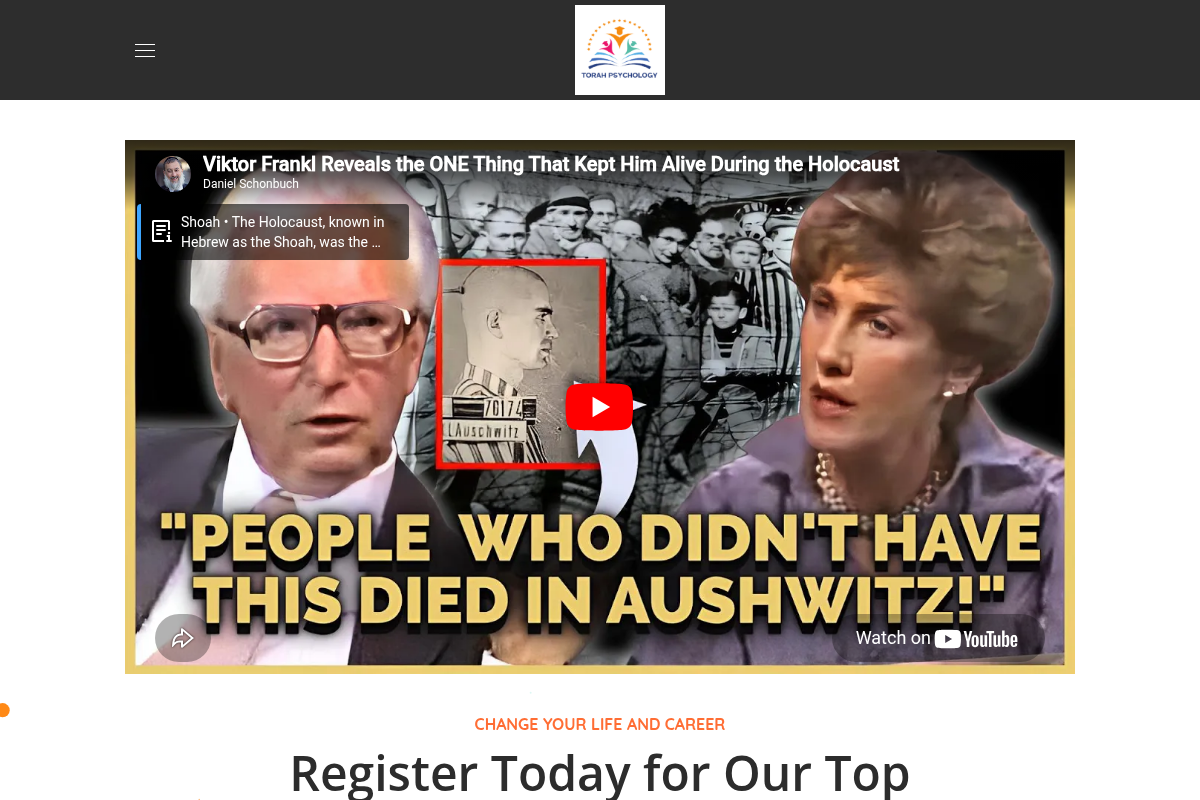 Screenshot of Torah Psychology website