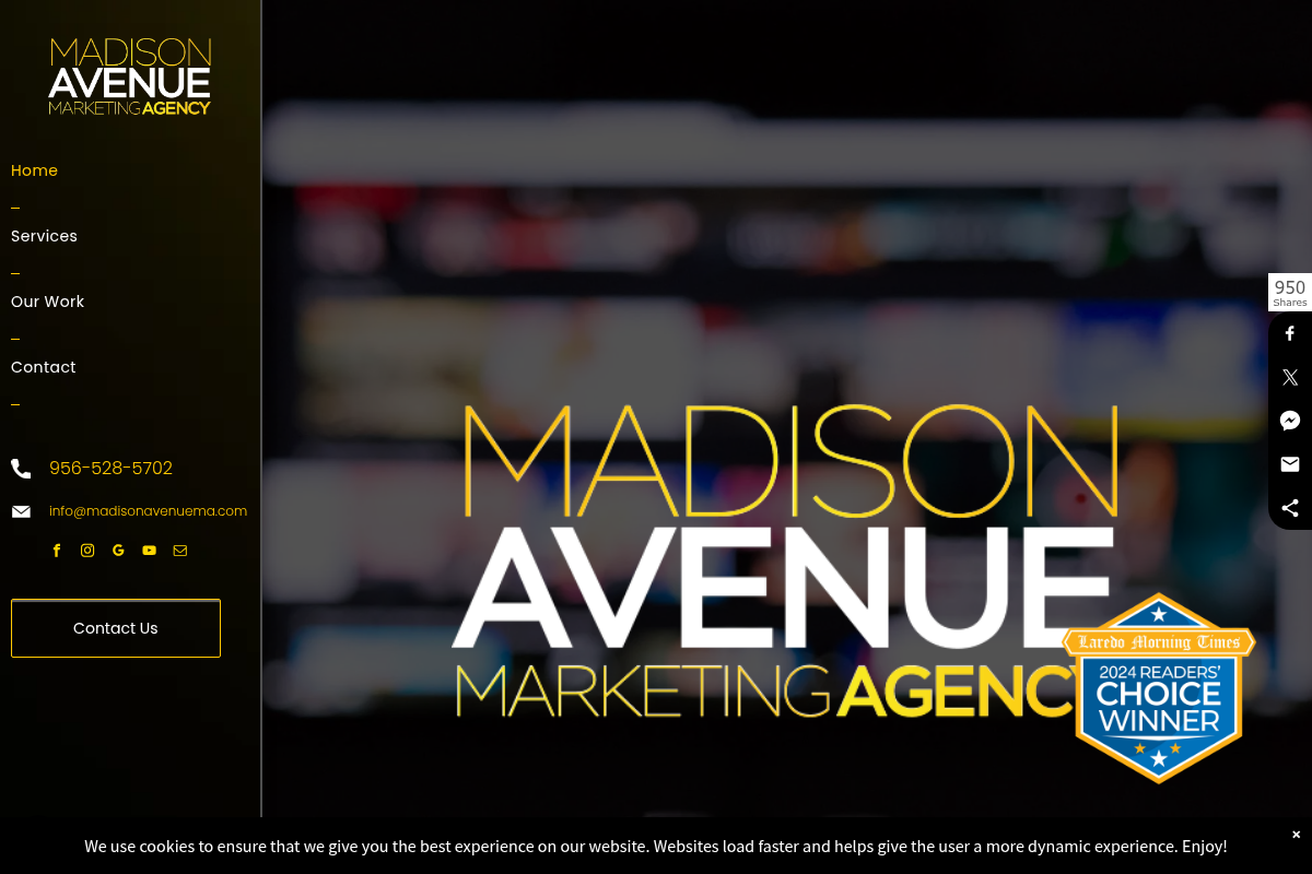 Screenshot of Madison Avenue Marketing Agency website