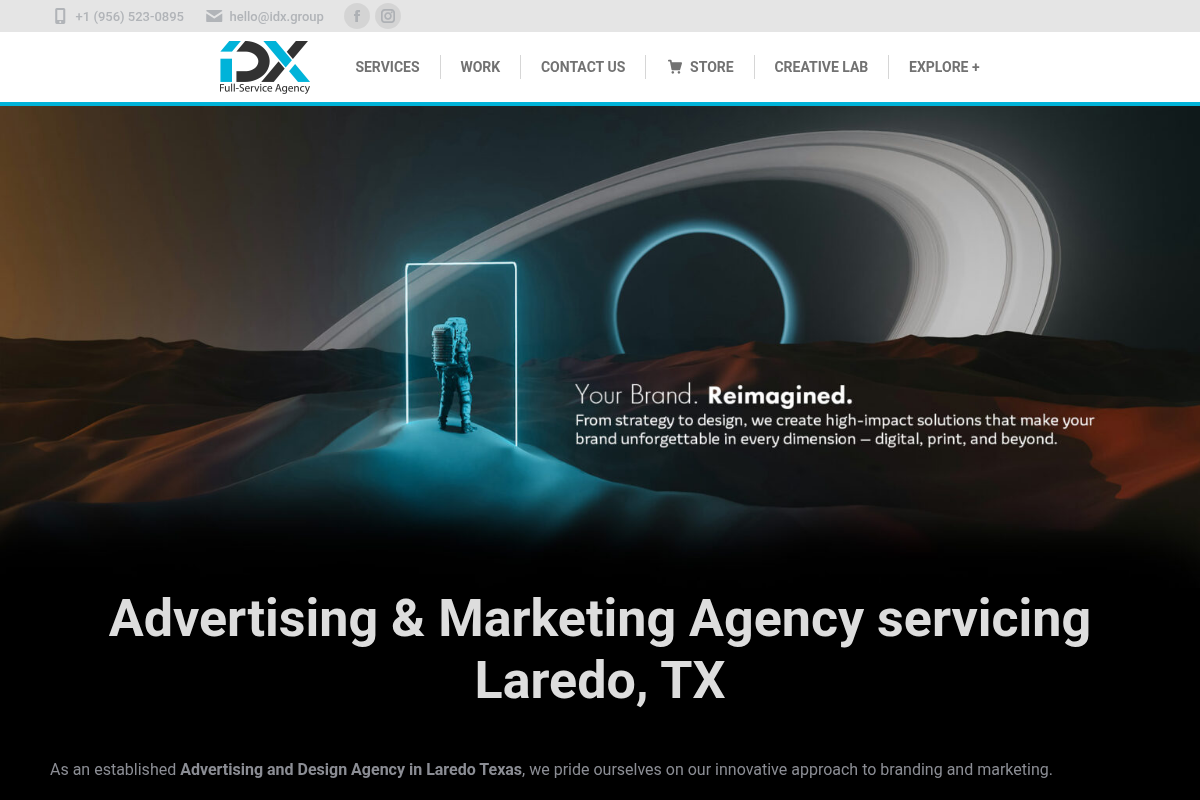 Screenshot of IDX Estudio website