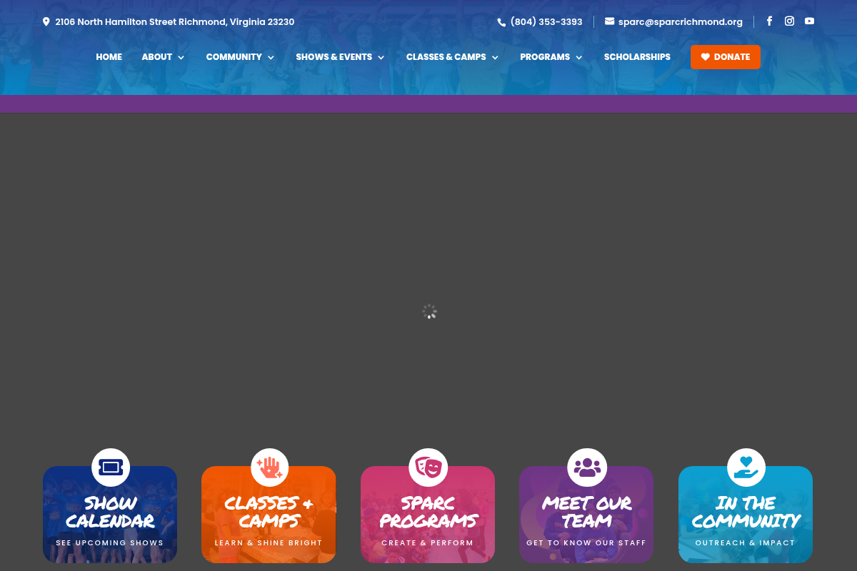 Screenshot of SPARC Richmond website