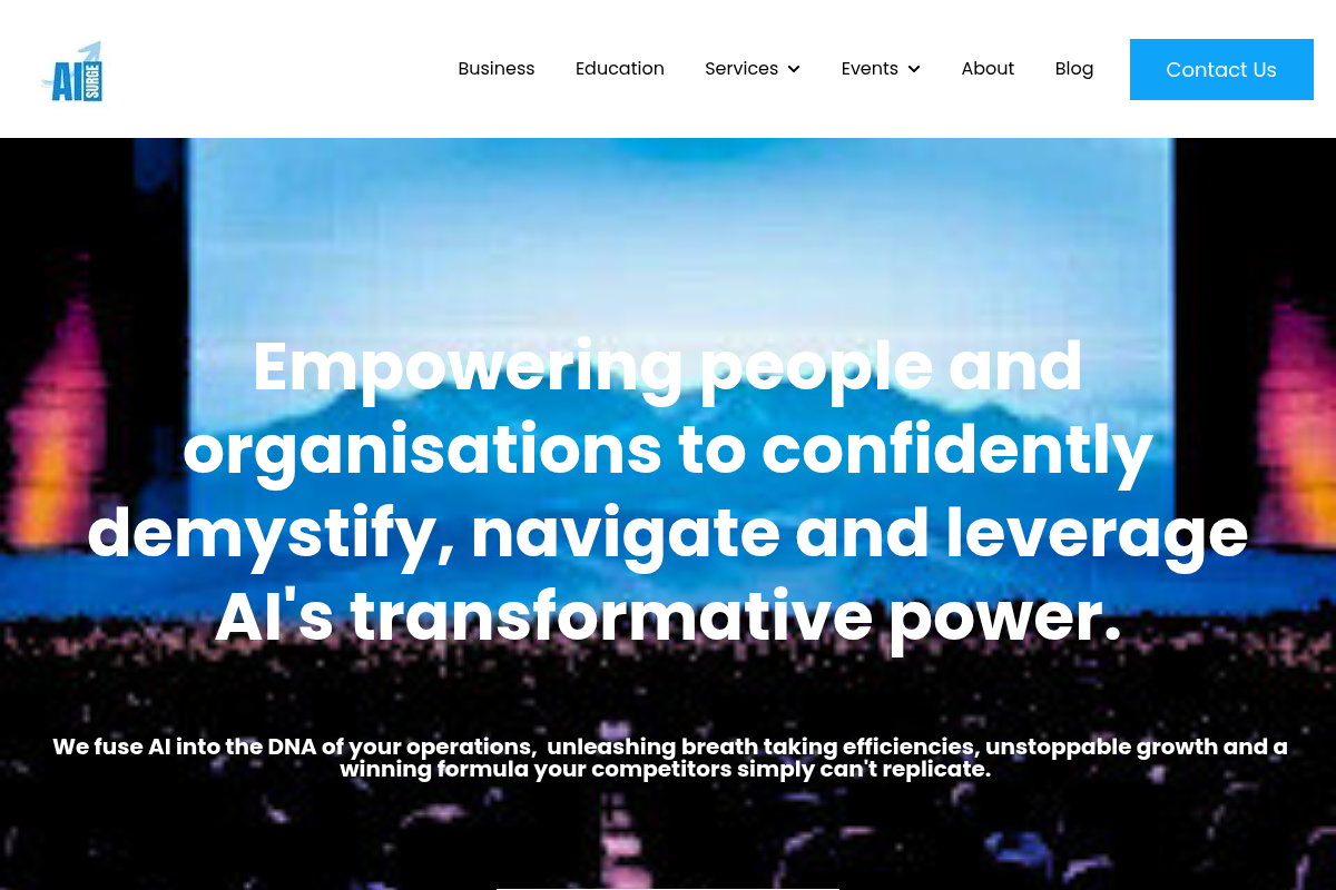 Screenshot of AI Surge website