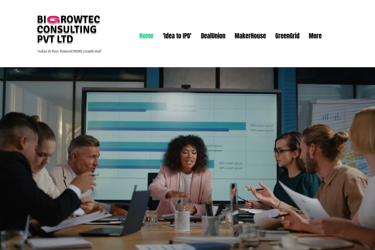 Screenshot of Bigrowtec website