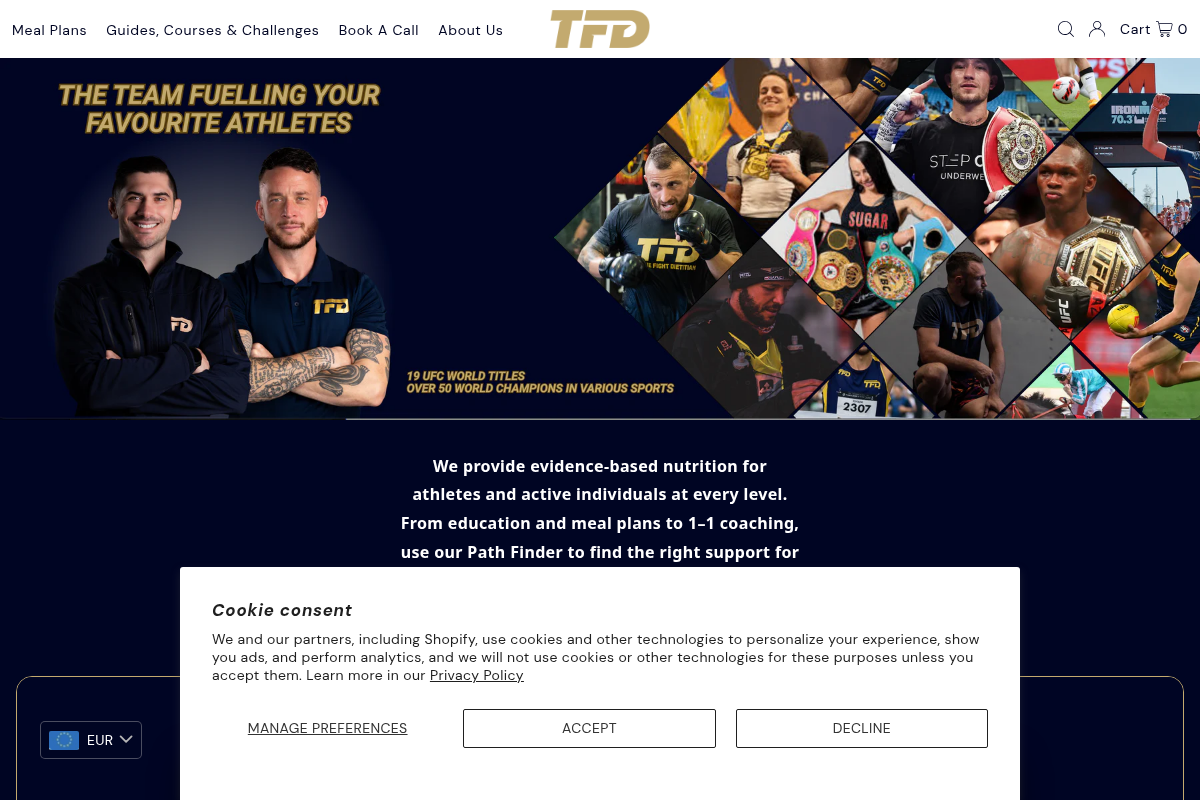 Screenshot of The Fight Dietitian website