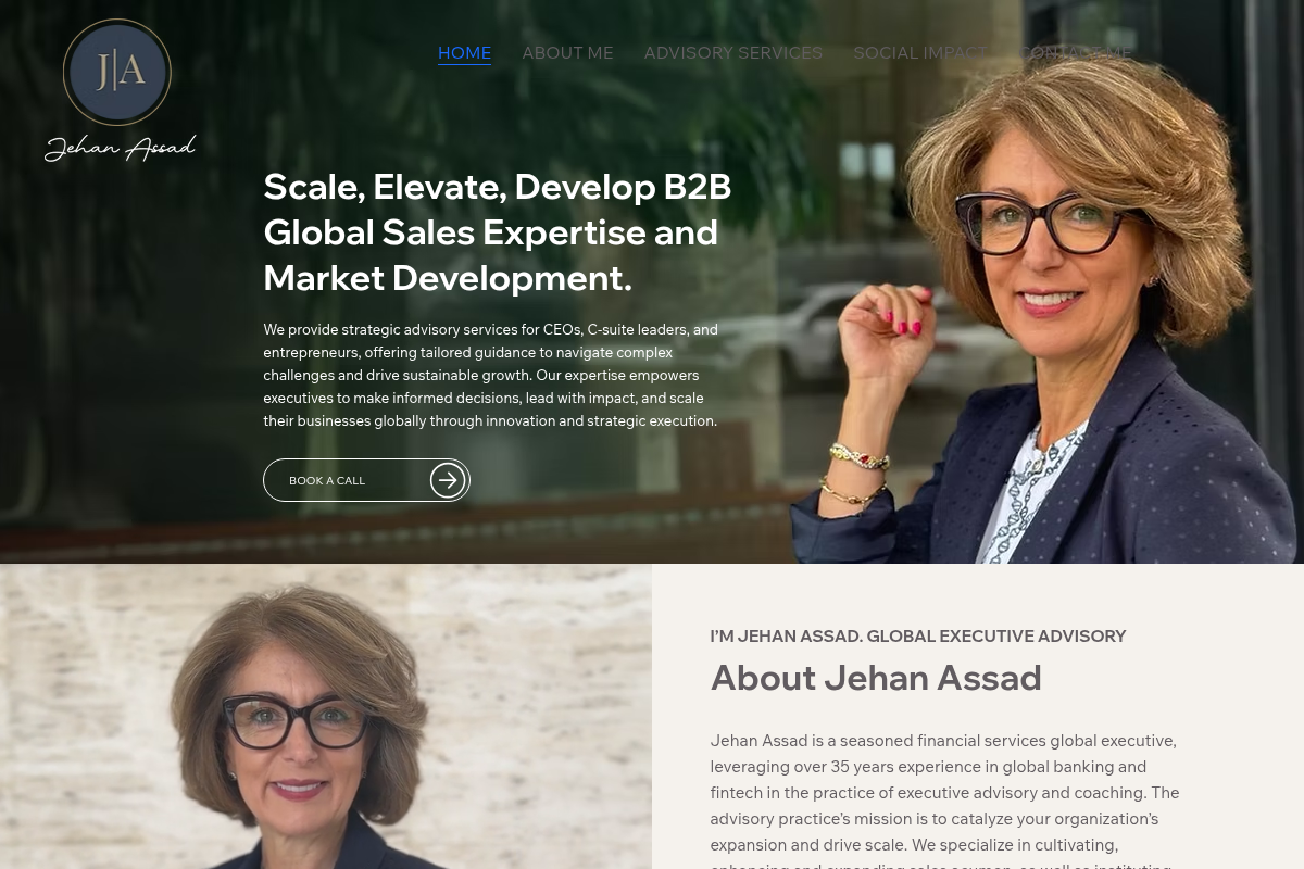 Screenshot of Jehan's Website (Jehan Assad) website