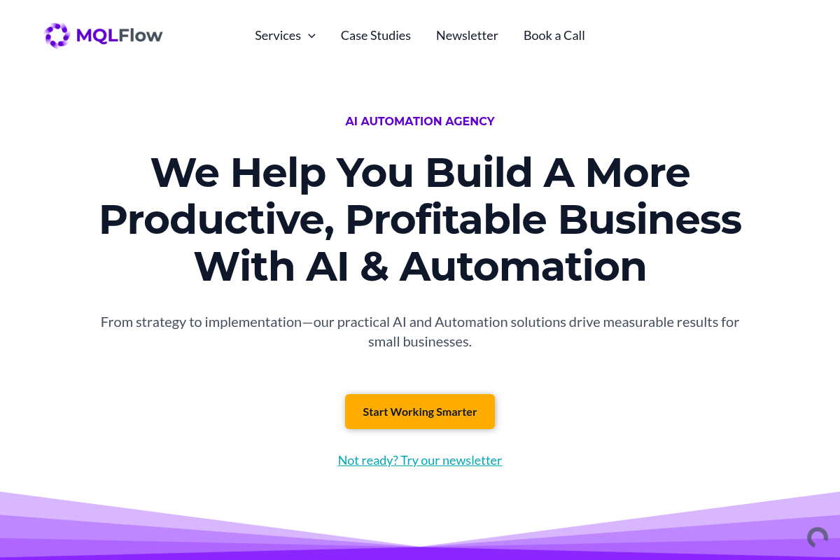 Screenshot of MQLFlow website