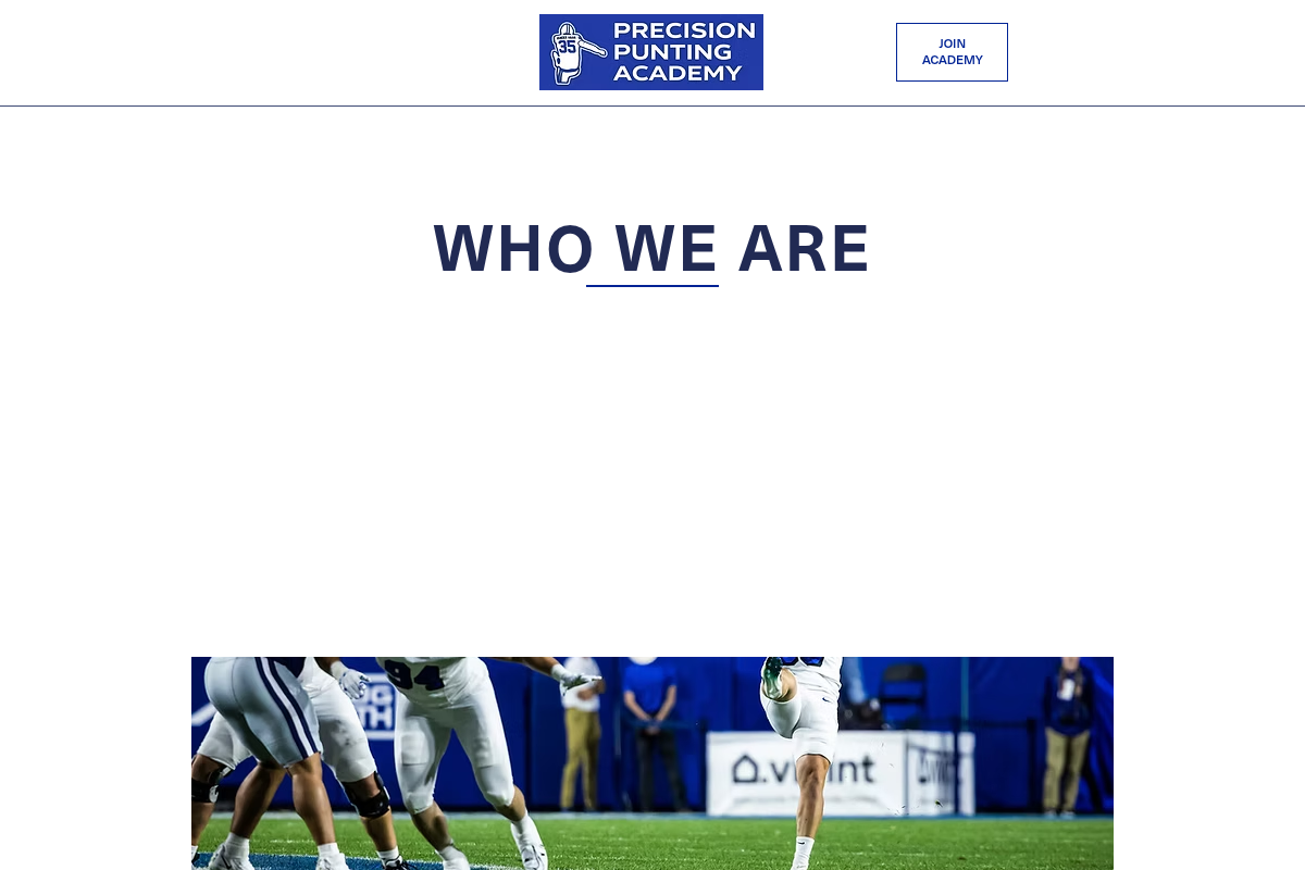 Screenshot of Precision Punting Academy website
