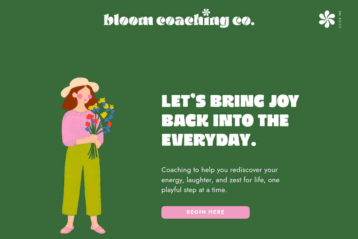 Screenshot of Bloom Coaching Co. website