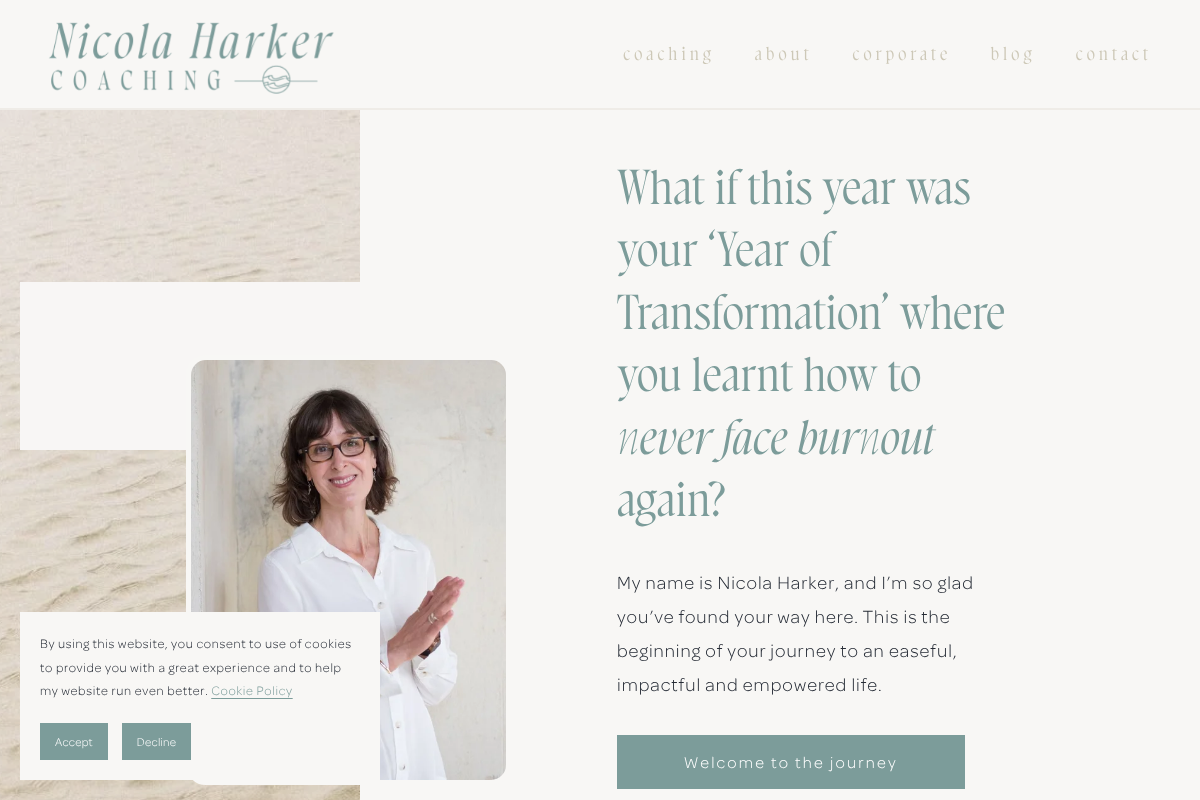 Screenshot of The Flourish Coach website