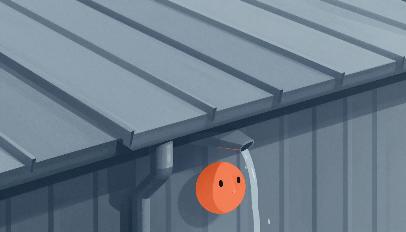 Sizing gutters and downspouts for metal barn roofs